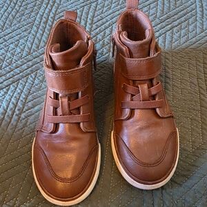 Boys Brown High-Top Shoes Boots Size 12